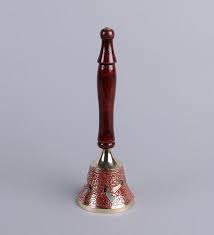 Frestol Mandir Bell With Wooden Stand - Red